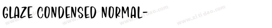 Glaze Condensed Normal字体转换